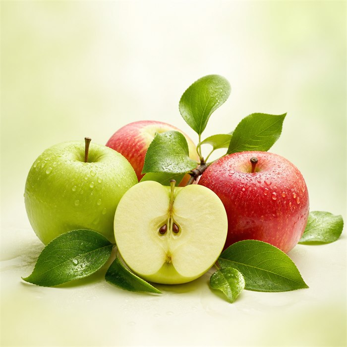 Selección de perfumes con manzana