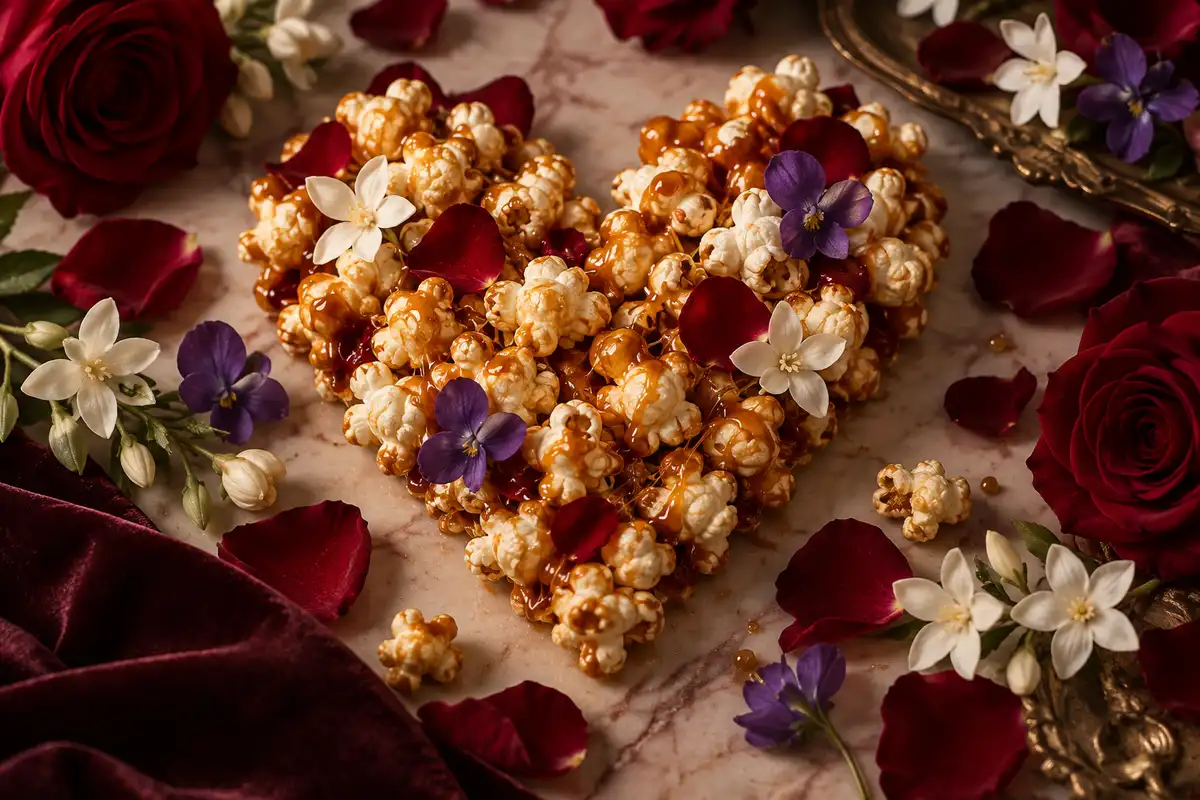 Palomitas, caramelo, rosa, jazmín y violeta del corazón de la referencia 71