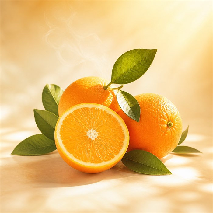 Selección de perfumes con naranja