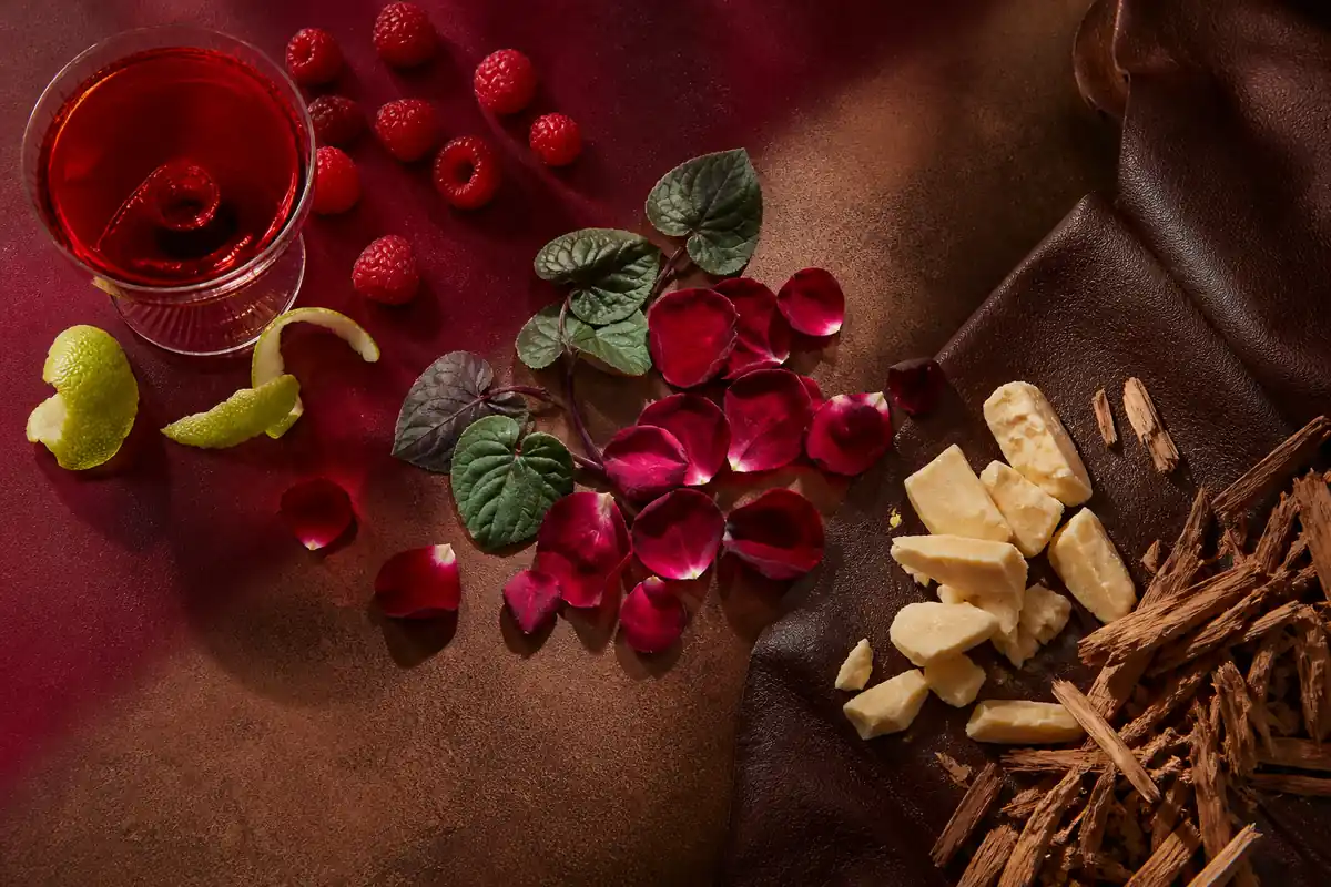 Perfume equivalente a La Vie Est Belle L´Elixir con frambuesa, violeta, rosa, cacao y cuero