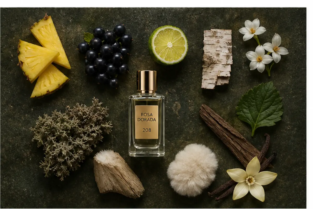 Perfume equivalente a Aventus: notas y comparativa 2 Piña, grosella negra, bergamota, abedul, pachulí, musgo y vainilla del equivalente a Aventus