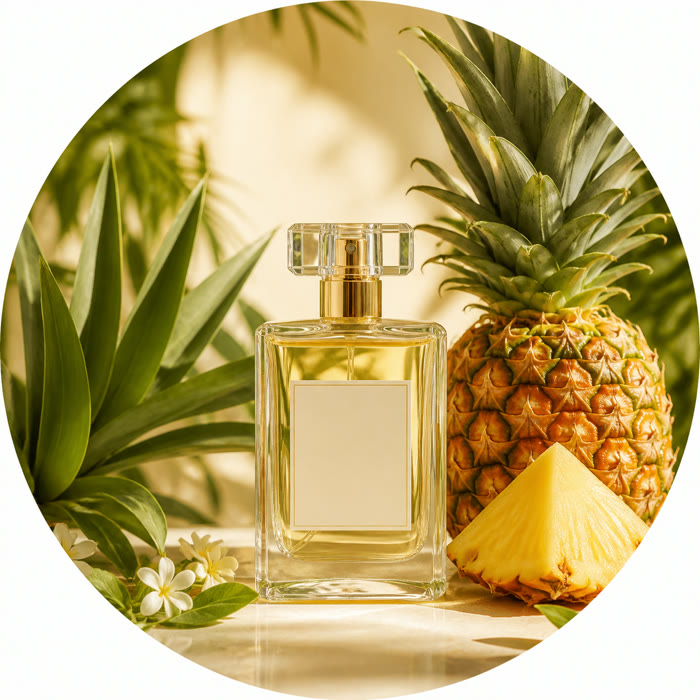 Selección de perfumes con piña