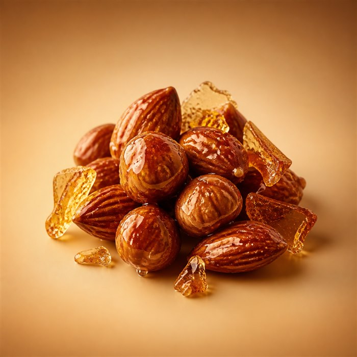 Praliné de frutos secos caramelizados para perfumes gourmand