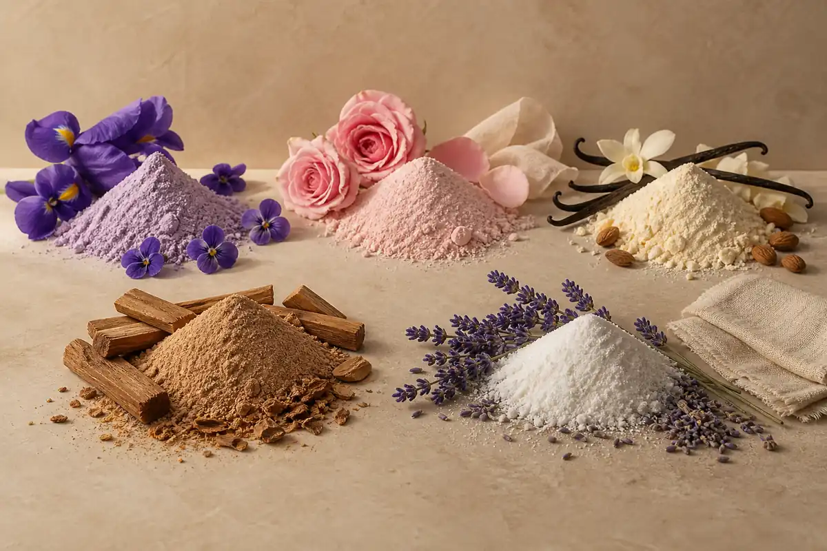 Mejores perfumes atalcados: 5 equivalencias 3 Cinco tipos de perfumes atalcados florales, cremosos, secos, amaderados y unisex