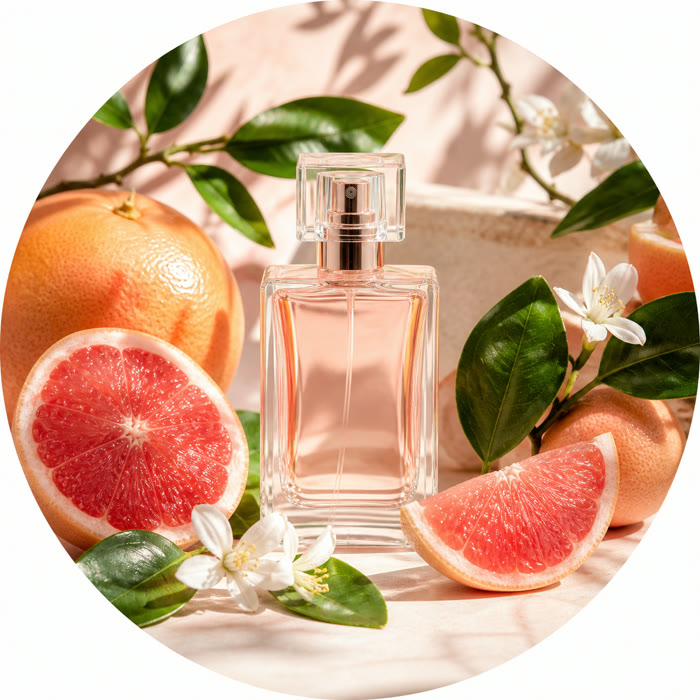 Selección de perfumes con toronja