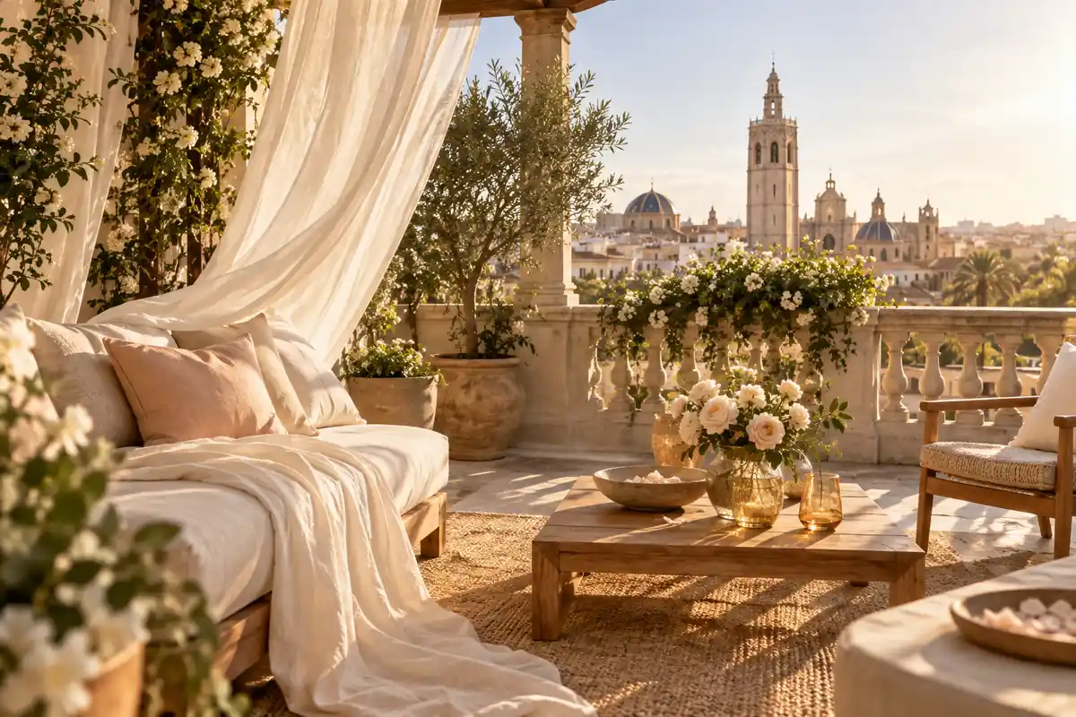 Ambiente luminoso para usar el perfume equivalente a Roses Musk