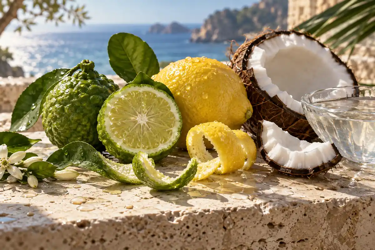 Bergamota limón y coco del perfume equivalente a Le Beau