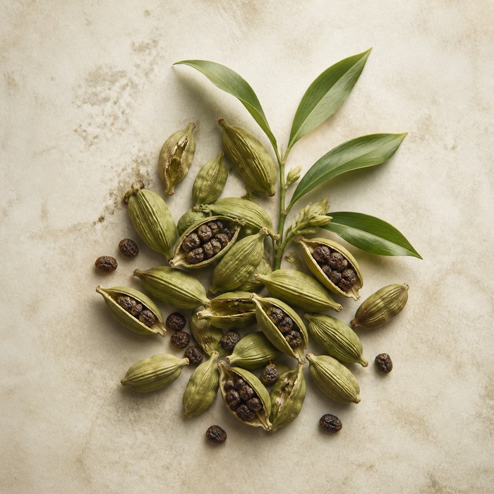 Vainas y semillas de cardamomo guatemalteco