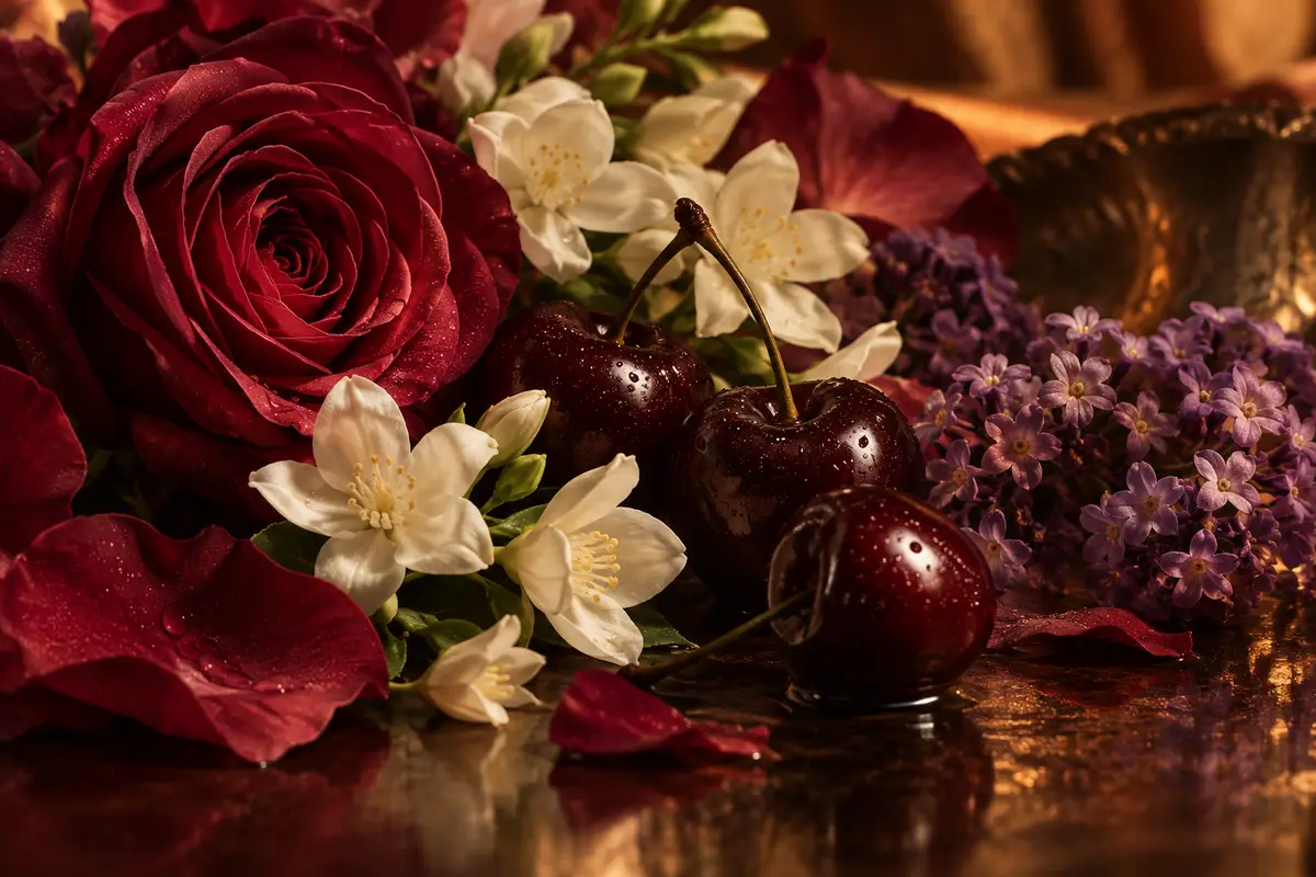 Cereza, frambuesa y bergamota de la salida de la referencia 606