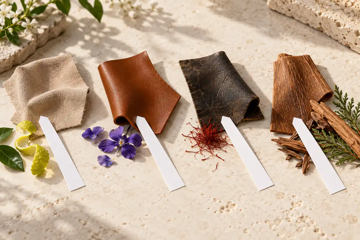 Cómo probar perfumes de cuero suaves, especiados, ahumados y amaderados