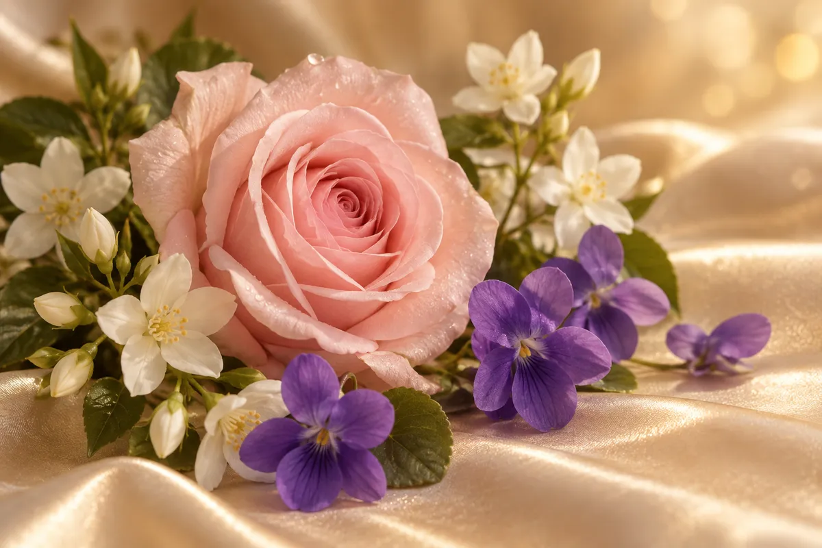 Rosa, jazmín y violeta del corazón del perfume equivalente a Million Gold for Her