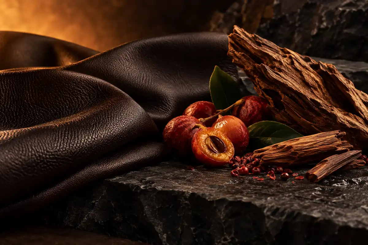Cuero maninka y maderas de The Scent Parfum equivalente 651