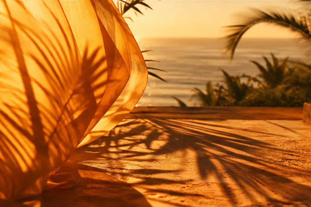 Ambiente dorado para usar el perfume equivalente a Euphoria Solar Elixir