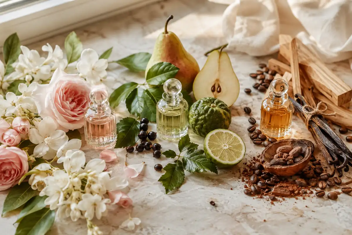 Familias florales, frutales y gourmand de perfumes populares para mujer
