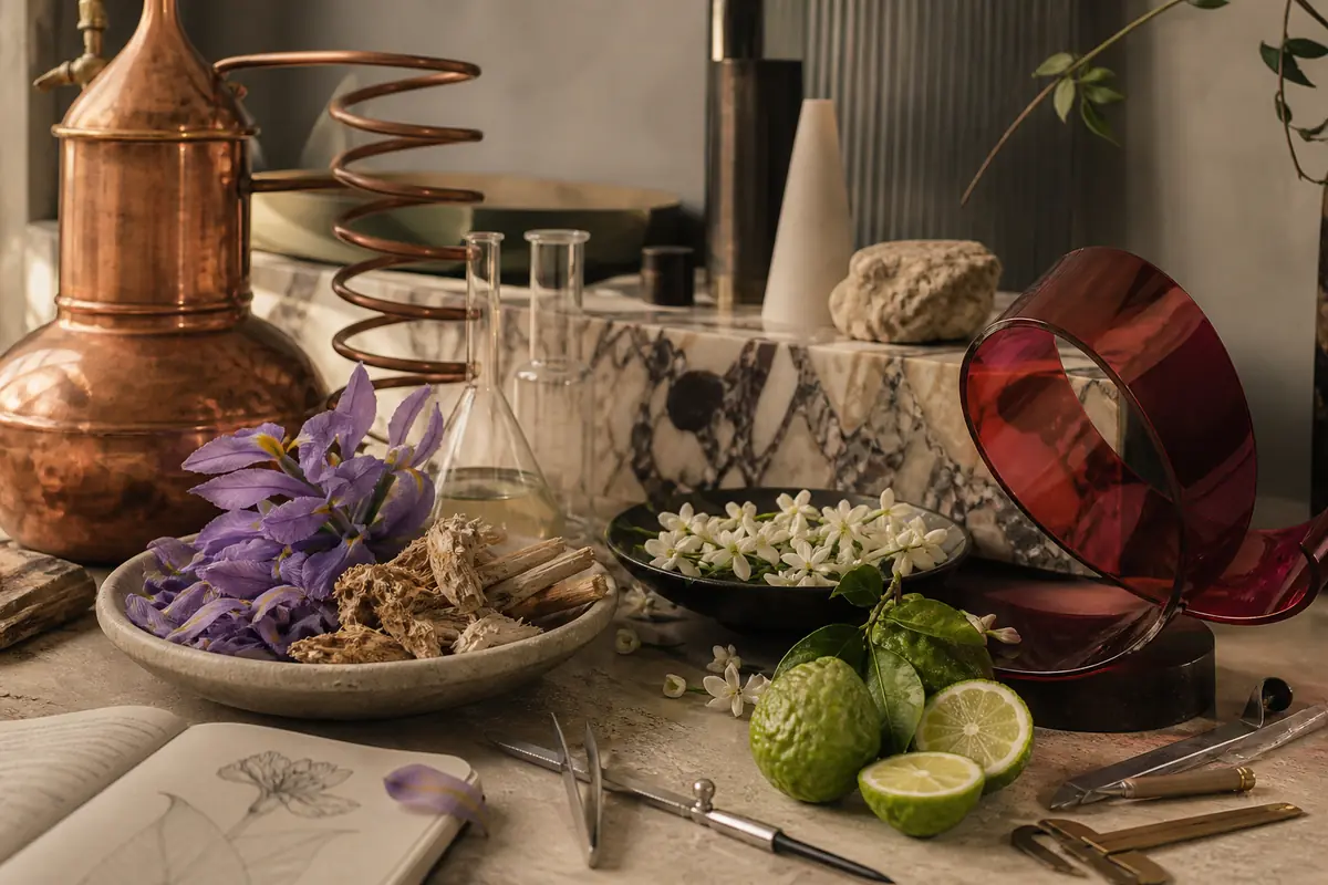 Tendencias de perfumes nicho en 2027: el futuro de la perfumería de autor 2 Estudio de tendencias en perfumes nicho 2027 inspirado en Francia e Italia con materias primas, laboratorio y diseño olfativo