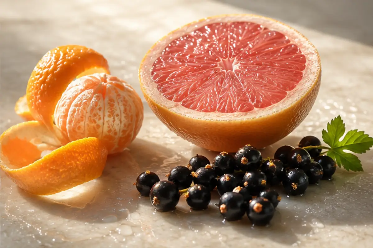 Perfume equivalente a Gabrielle Chanel 349: guía y notas 2 Mandarina, pomelo y grosella negra de la referencia 349