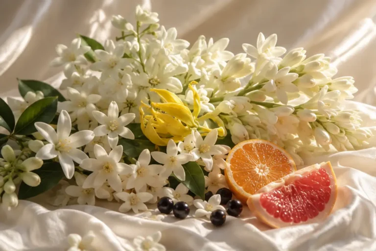 Flores blancas, cítricos y grosella negra del perfume equivalente 349