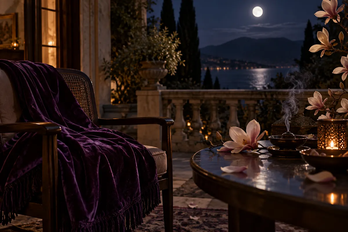 Ambiente de otoño y noche para el perfume equivalente a Halloween