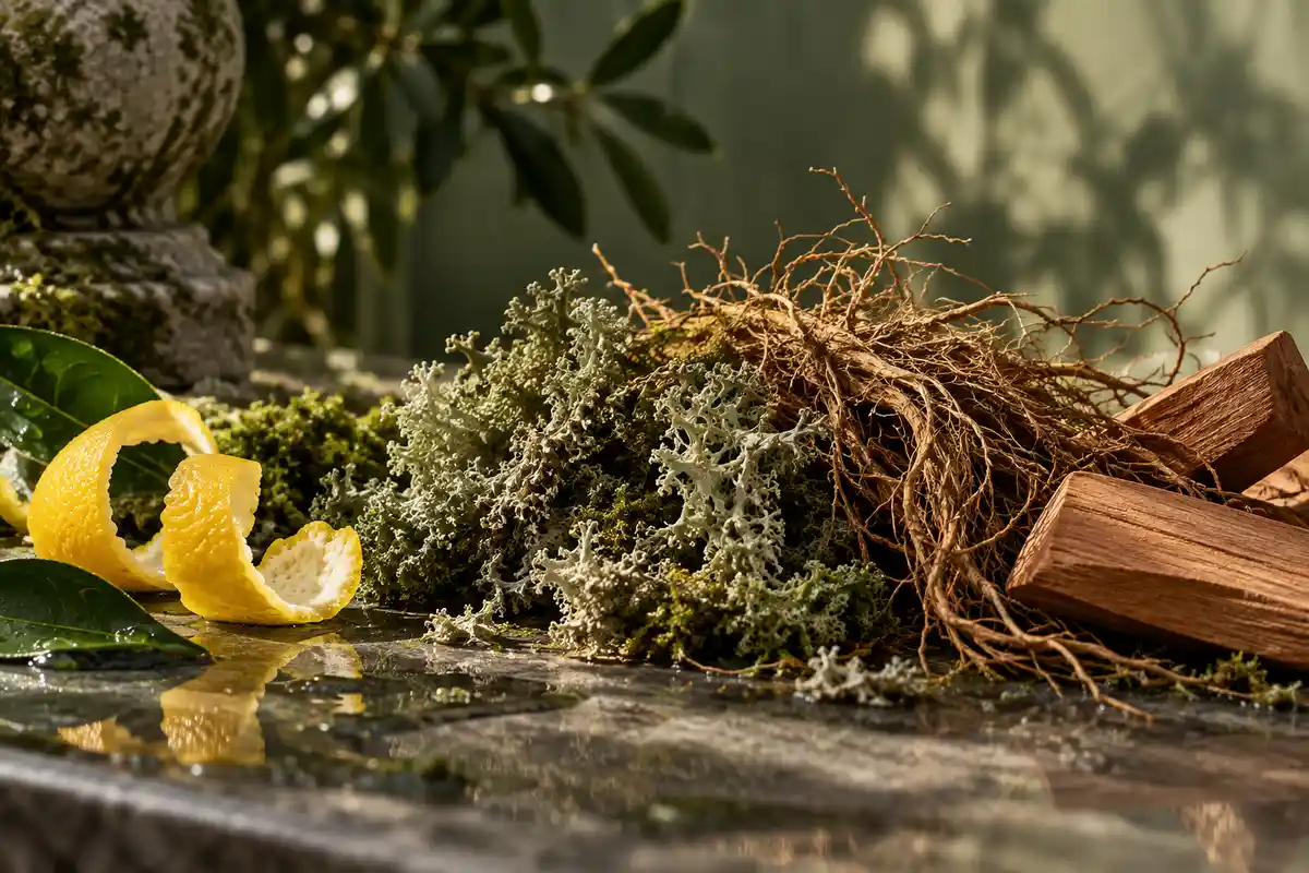 Albahaca, romero, cilantro y jazmín del corazón del perfume equivalente a O de Lancôme