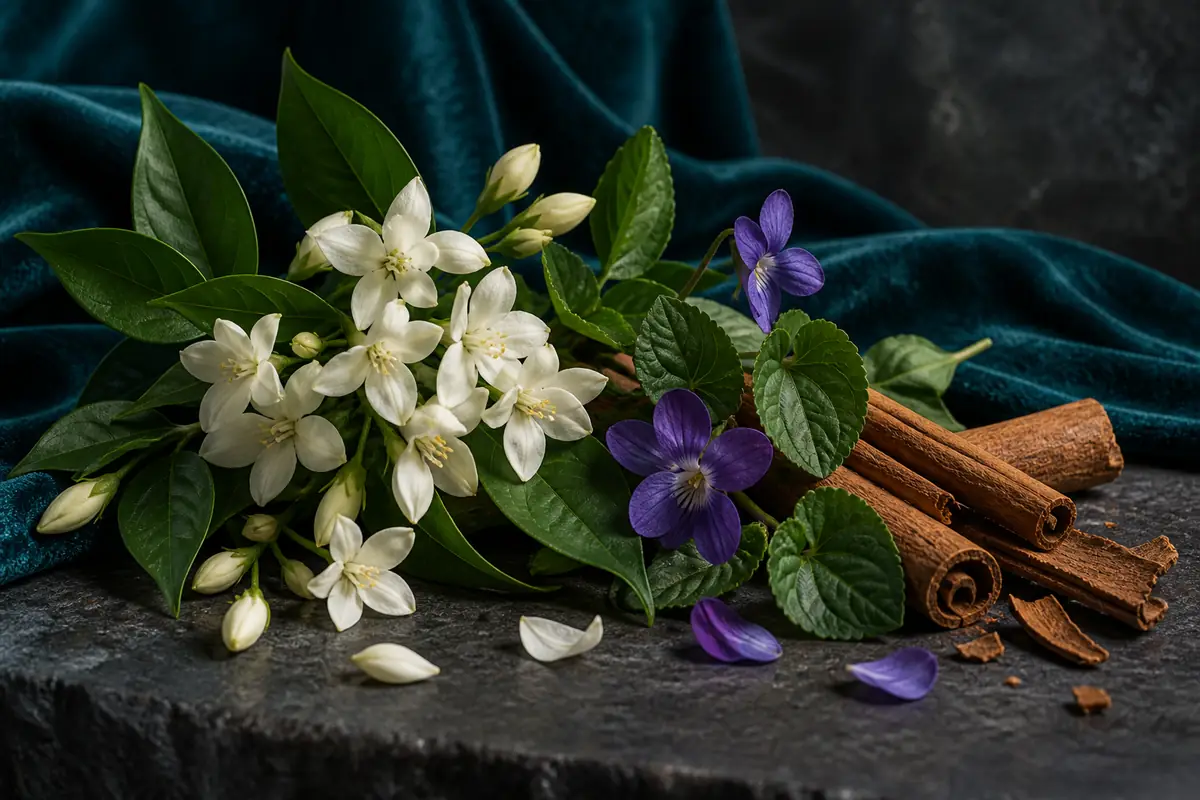 Jazmín canela y hojas de violeta referencia 610