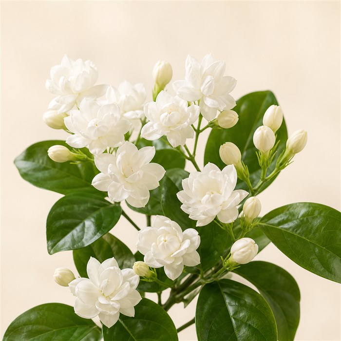 Flores blancas de jazmín sambac o sampaguita