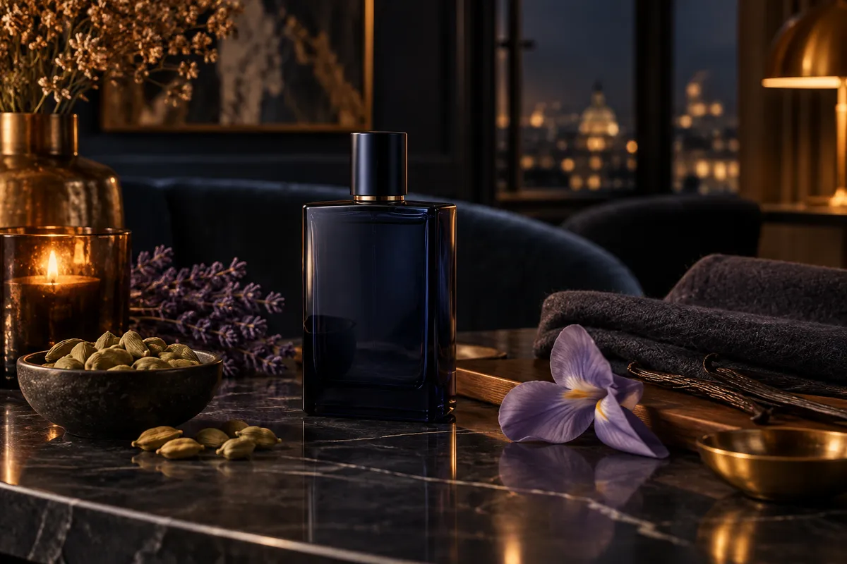 Ambiente elegante de noche para el perfume equivalente a Le Male Le Parfum