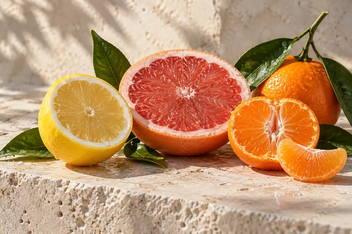Limón pomelo y mandarina del perfume equivalente Eau du Soir