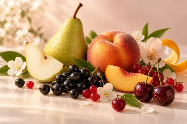 Mejores perfumes frutales de mujer: 6 equivalencias 5 Perfumes frutales de mujer con pera, melocotón, grosella, cereza y cítricos