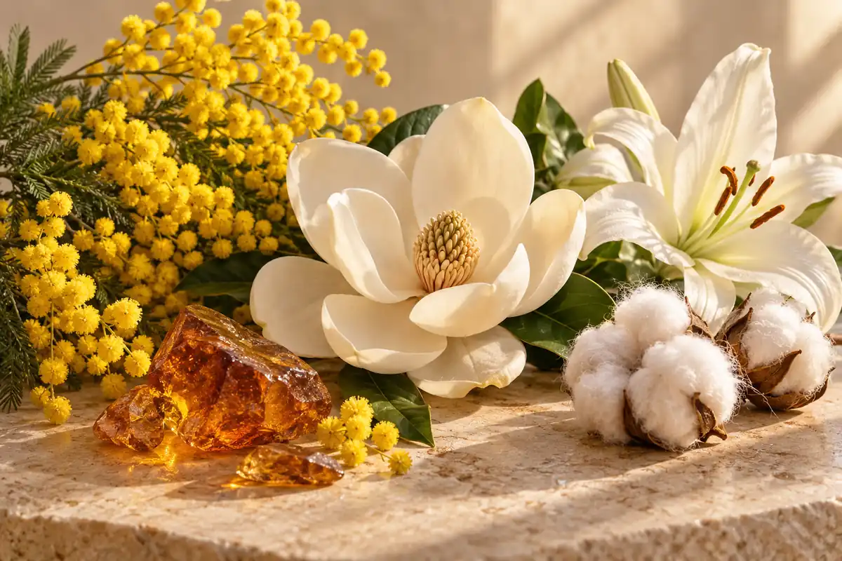 Mimosa magnolia almizcle y ámbar de Happy Clinique equivalente