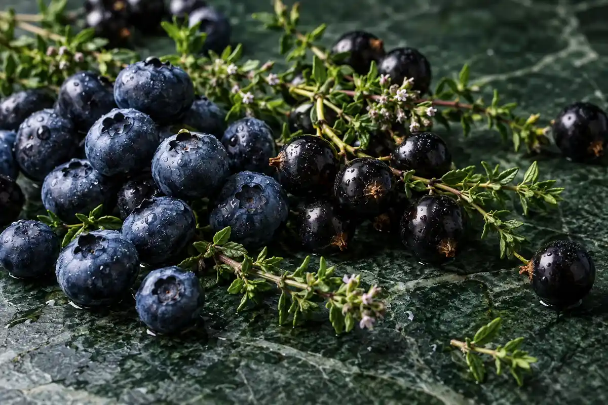 Moras azules tomillo y cassis de Bleecker Street equivalente