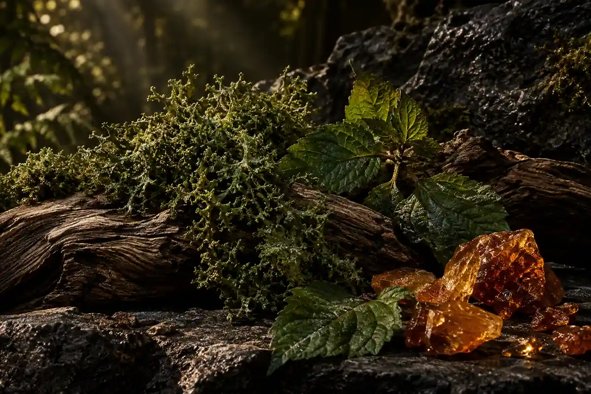 Musgo de roble pachulí y ámbar del perfume equivalente Eau du Soir