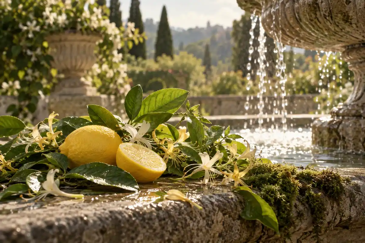 Musgo de roble, vetiver y sándalo del fondo de la referencia 123