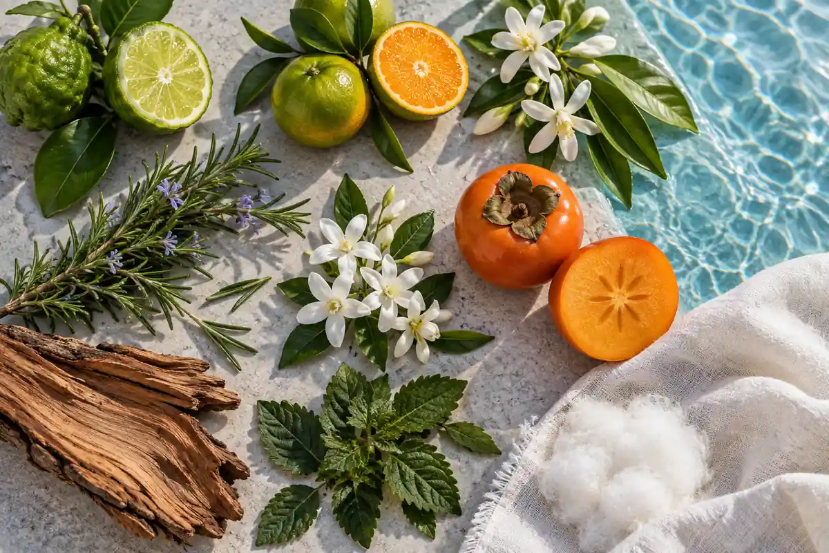 Bergamota, neroli, romero y cedro de la referencia 54