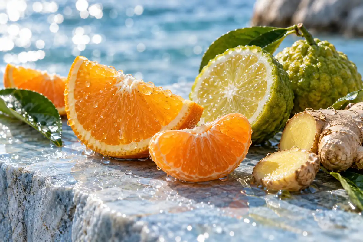 Mandarina, naranja, bergamota y jengibre de la referencia U10