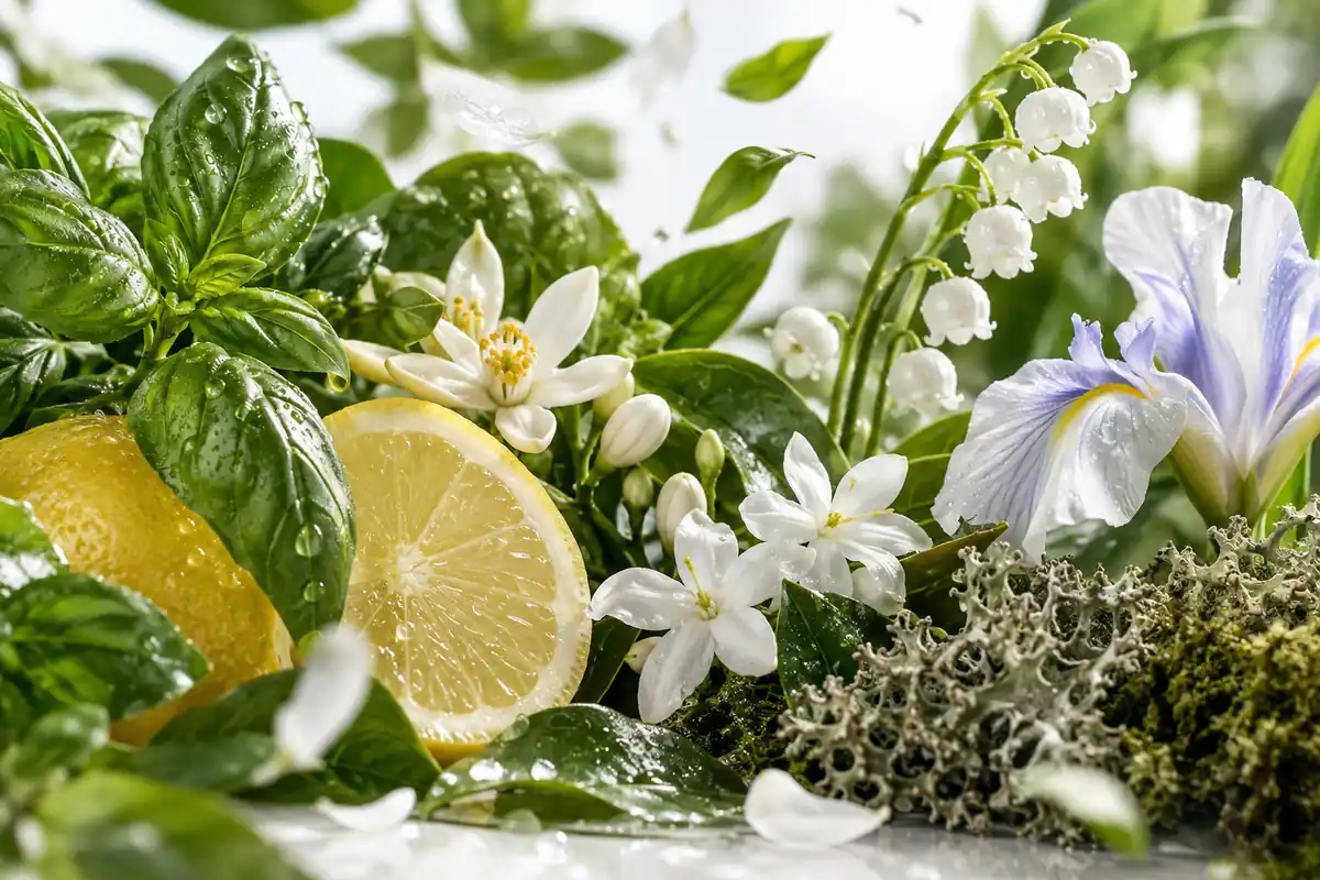 Notas verdes, cítricas, florales y musgosas de la referencia 135
