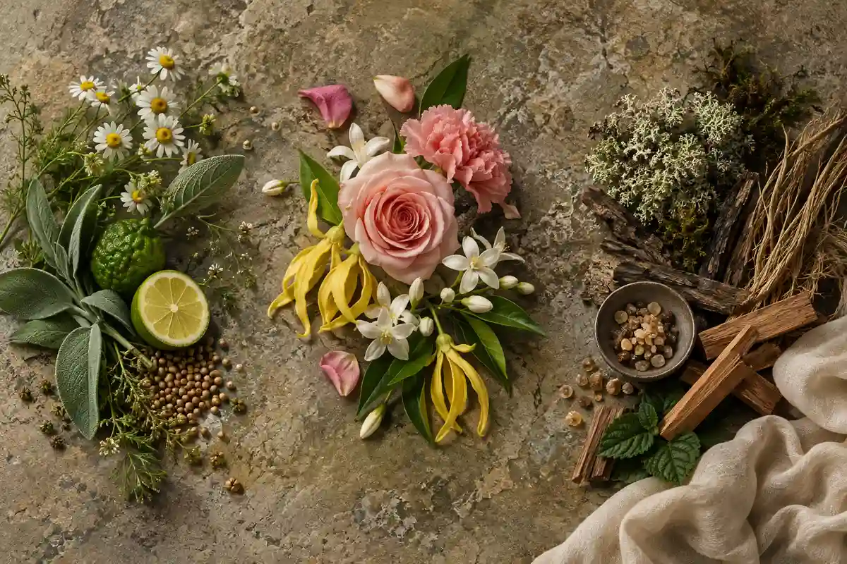 Perfume equivalente a Aromatics Elixir Clinique 2 Hierbas, flores, musgo, pachulí, incienso y maderas de la referencia 51
