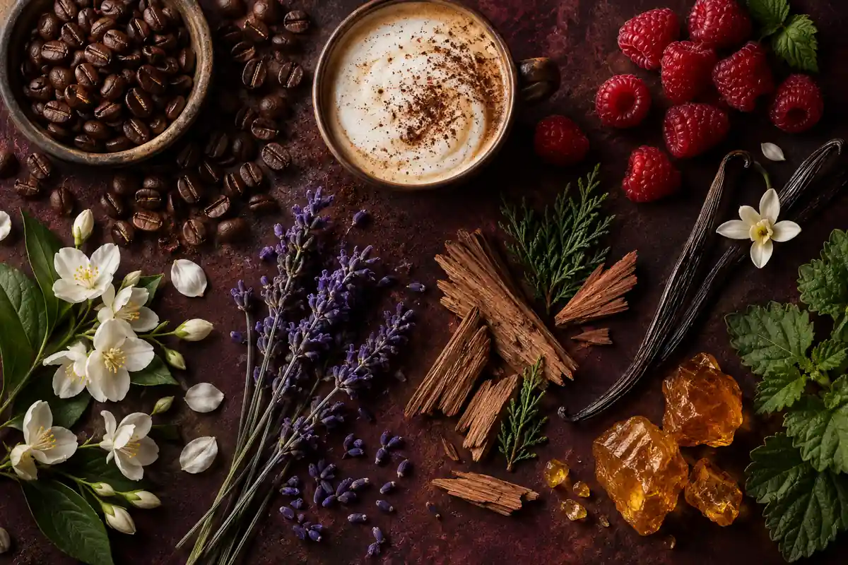 Capuchino, frambuesa, lavanda y vainilla de la referencia 116