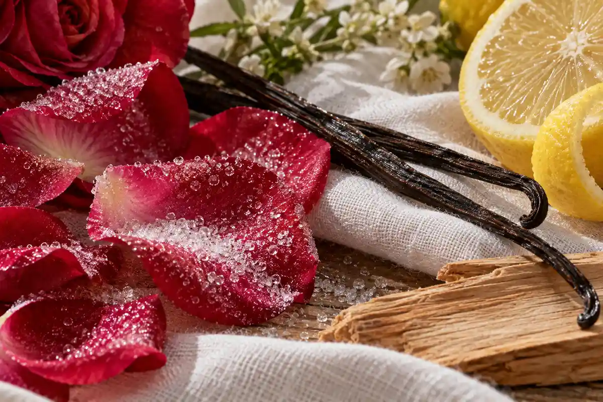 Rosa, azúcar, vainilla, limón y cedro de la referencia 227