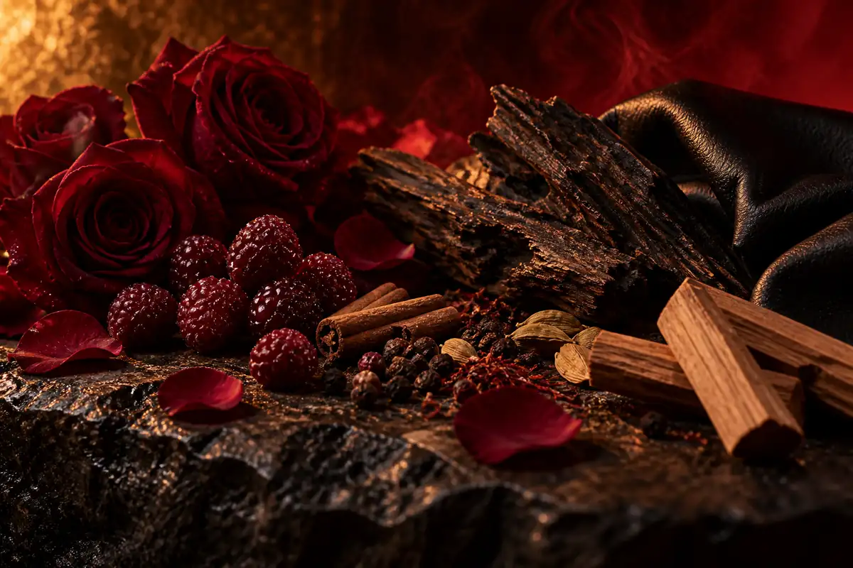 Árabe Pasional 501: rosa, cuero y oud con carácter 1 Perfume árabe Pasional 501 con rosa cuero y oud