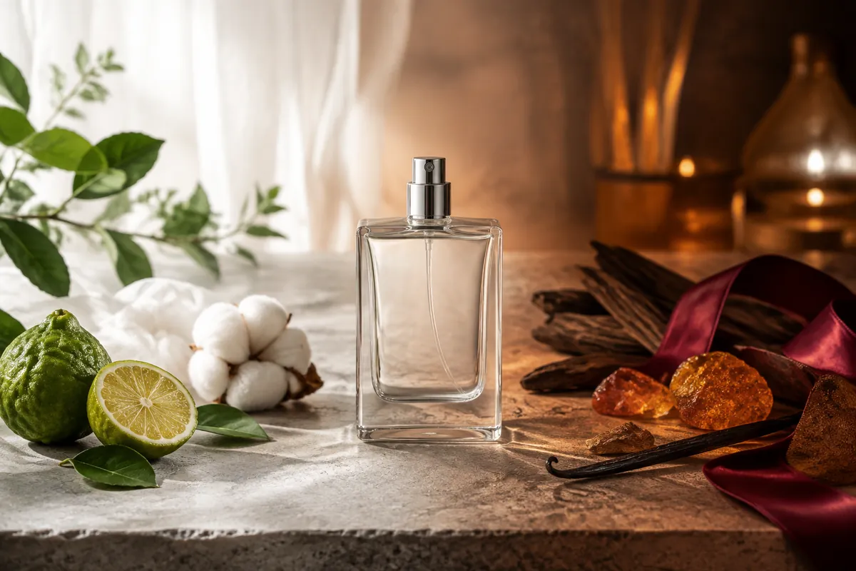 Perfume de equivalencia fresco para el día y cálido para la noche
