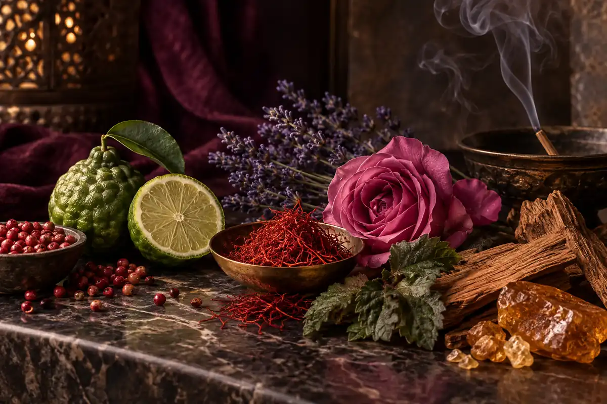 Bergamota, azafrán, rosa e incienso del perfume equivalente a Secure 62