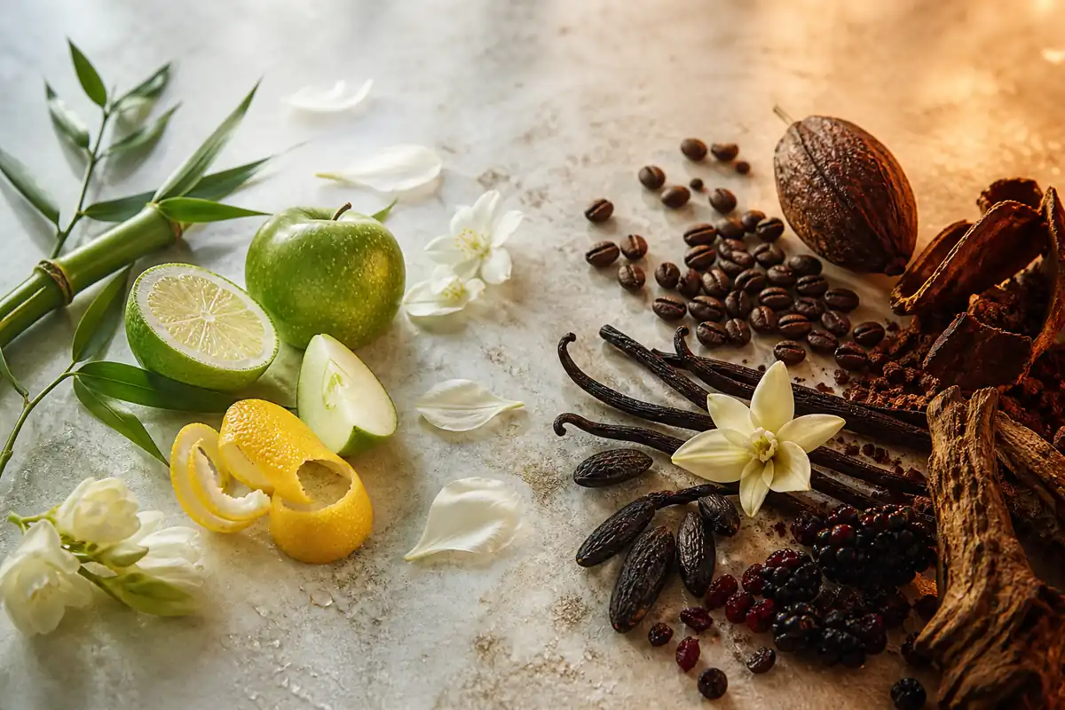 Los Mejores Perfumes de Mujer Baratos: Fragancias Atractivas y Duraderas sin Gastar de Más 4 Contraste entre perfume fresco de cítricos y perfume dulce de café, vainilla y flores