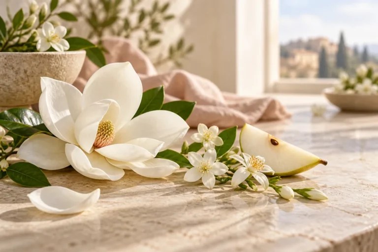 Perfumes florales de equivalencia: románticos, elegantes y perfectos para diario 13 Magnolia, jazmín, azahar y pera para representar perfumes florales de equivalencia para diario