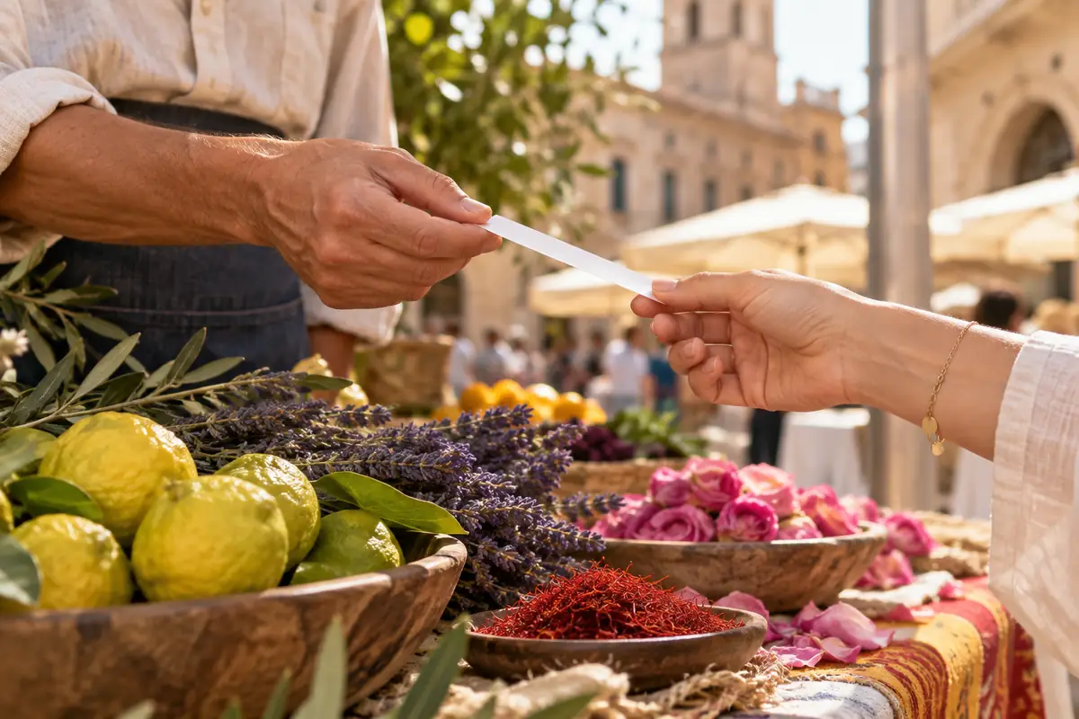 Prueba del perfume equivalente a Secure en un mercadillo de Valencia