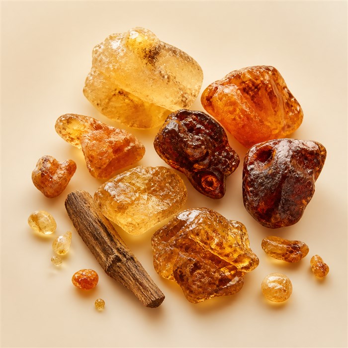 Selección de resinas aromáticas naturales