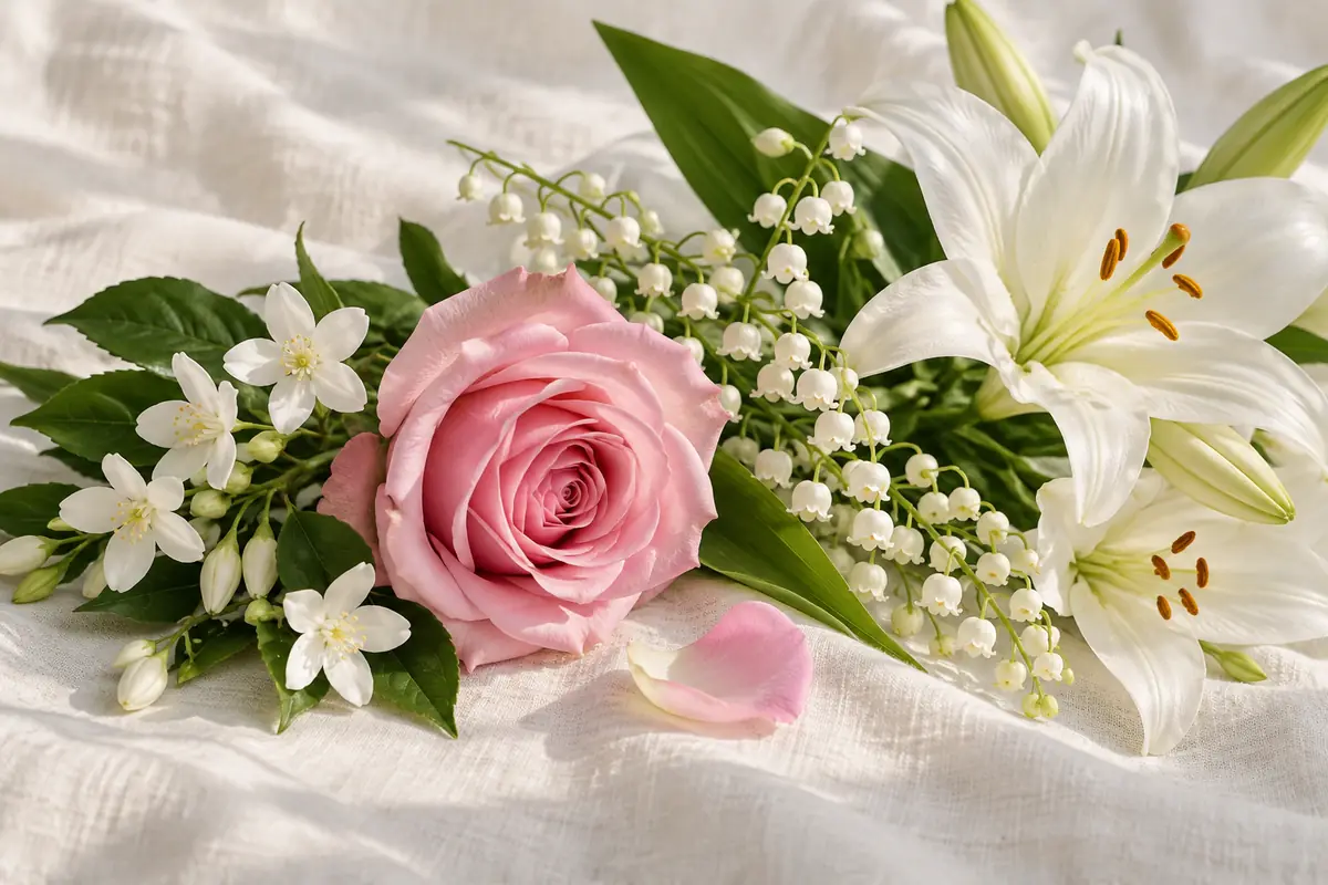 Rosa jazmín lirio del valle y lirio de Agua Fresca de Rosas equivalente