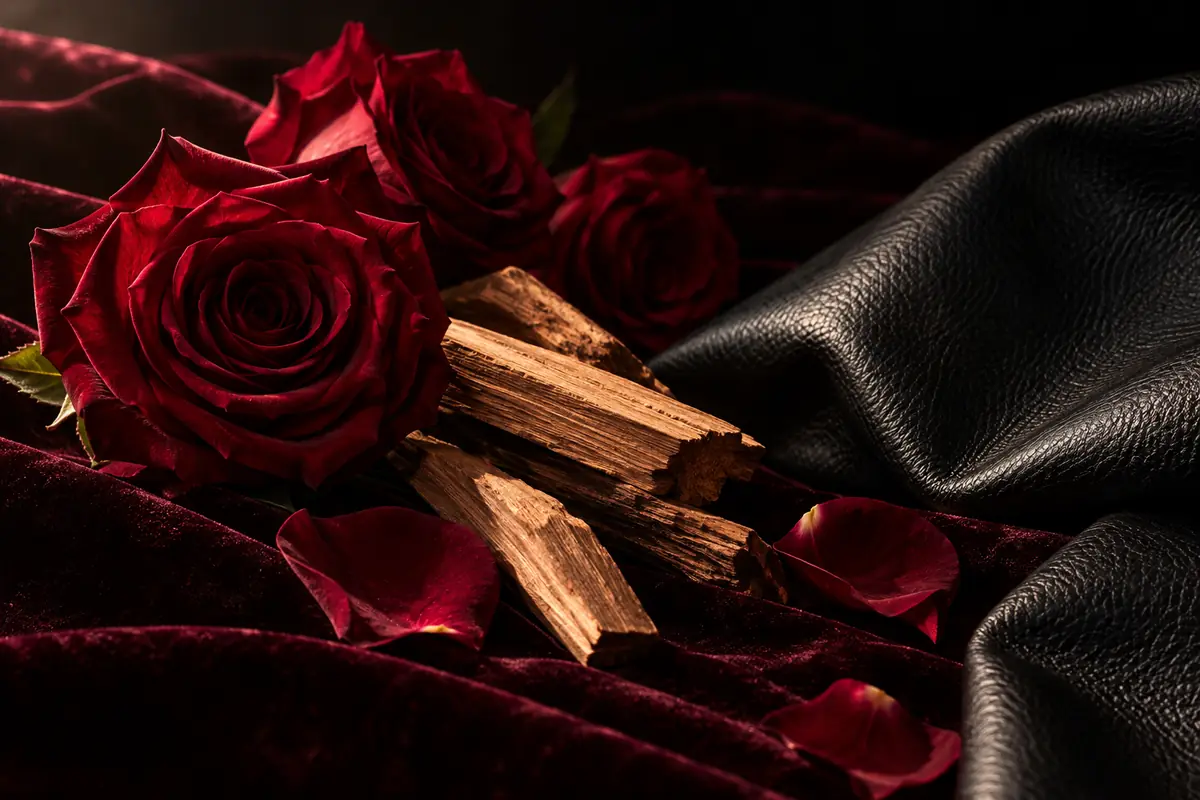 Corazón de rosa cuero y sándalo Rosa sándalo y cuero del perfume árabe Pasional 501