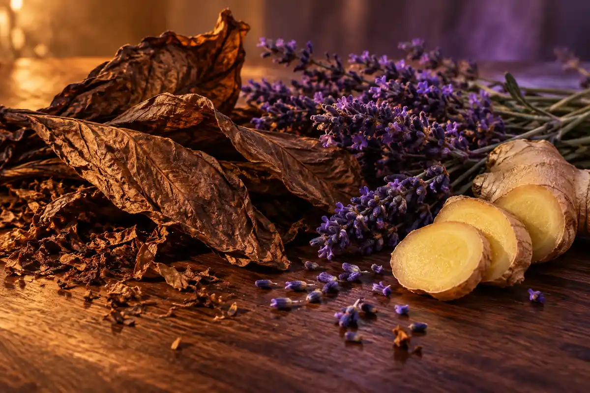 Corazón de tabaco lavanda y jengibre Tabaco lavanda y jengibre de la referencia 486
