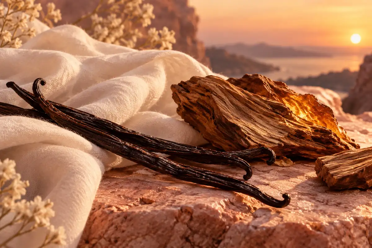 Fondo de vainilla y amberwood referencia 351 Vainilla almizcle y amberwood de Because It’s You equivalente