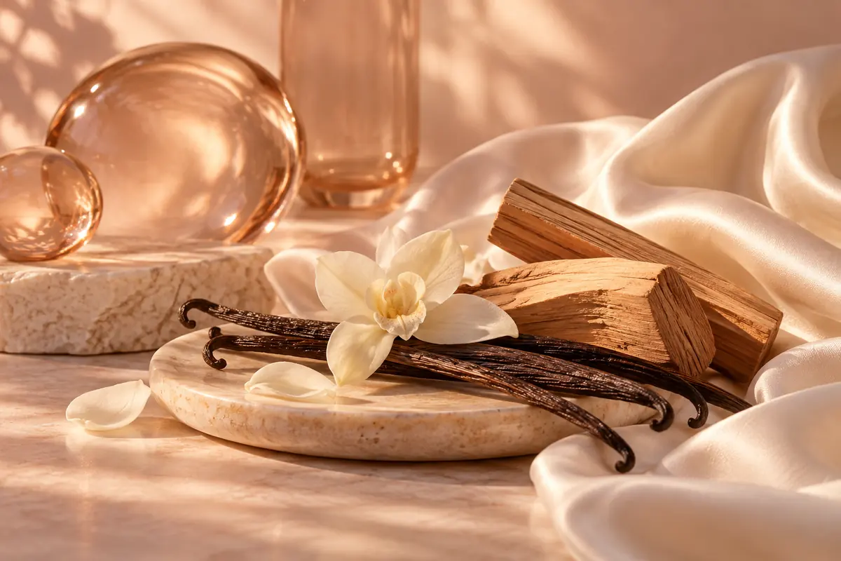 Vainilla almizcle y sándalo del perfume equivalente Touch of Pink